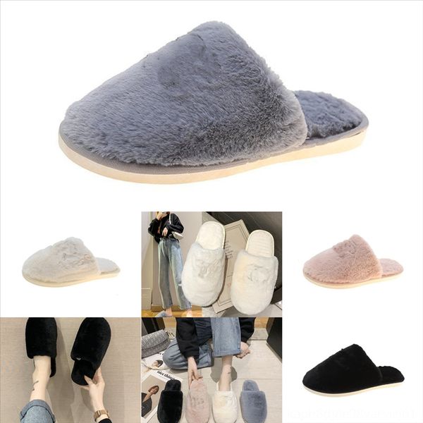 

smehf kinds slippers women's new spring wear all home floor slipper cute stiletto ball plush of transparent set toe sandals girls', Black