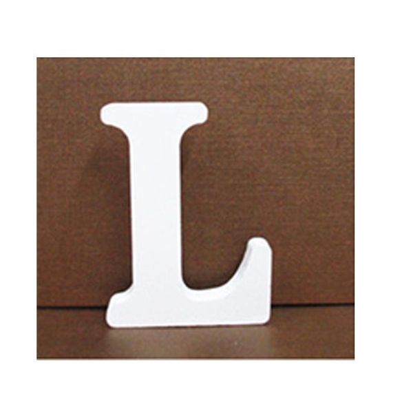 

15см белого деревянное письмо английского алфавита diy персонализированного название дизайн искусство craft free standing сердце свадебный д