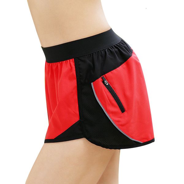 

summer yoga women's quick dry heat big yards loose anti light fitness running patchwork 2 in 1 gym shorts xl, White;black