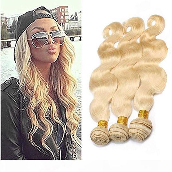 

body wave raw virgin indian hair 8-30inch 613# blonde remy hair extensions body wave 3 bundles indian virgin hair products, Black