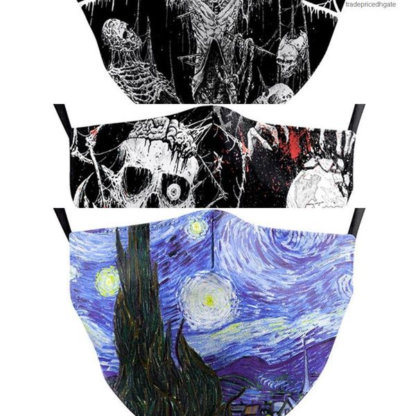 

factoryv6k7clown fabric face funny masks big print mouth cover reusable protection dust w ltbd