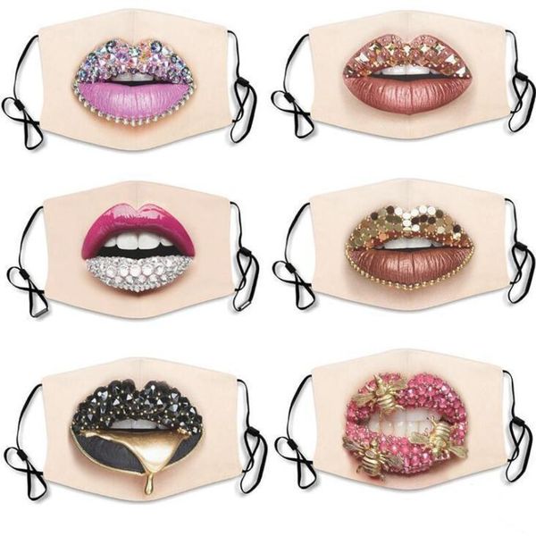 

creative red anti-dust reusable face masks lip designer lipstick pattern mask masks soft ewd839 protective printing mouth breatha wdas
