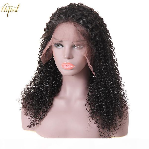 

jerry curly lace wig malaysian 13x4 lace front human hair wigs for black women urfirst remy wig pre plucked, Black;brown