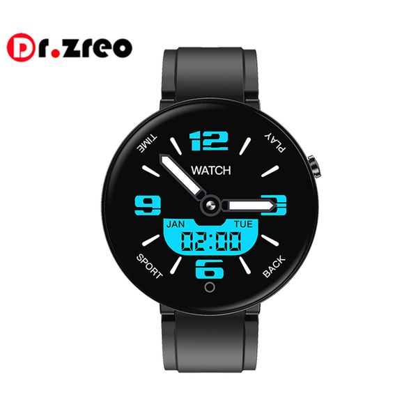 

dr.zreo dt18 smart watch round touch screen smartwatch heart rate intelligent fitness tracker ip67 sports fashion bracelet men