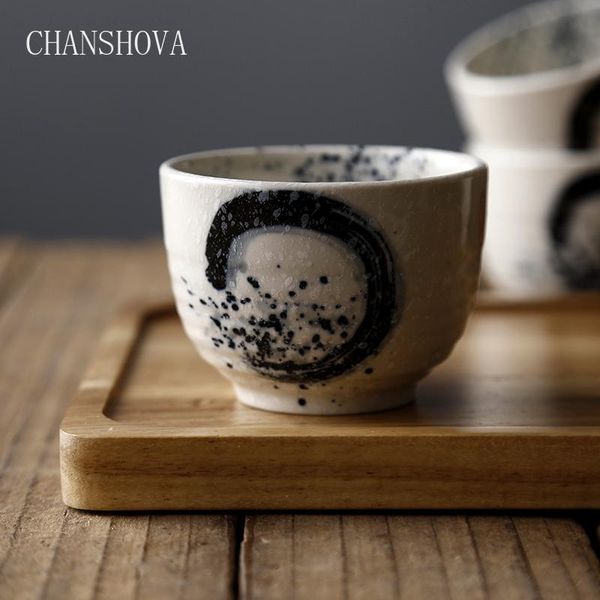

chanshova high capacity 170 200ml traditional chinese retro style handpainted ceramic teacup china porcelain large tea cups h269 sqceju