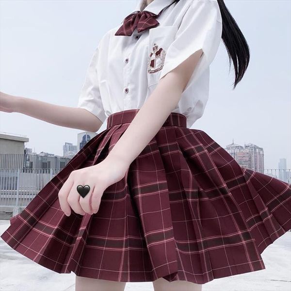 

women summer high waist pleated plaid mini skirt korea kawaii harajuku japanese girls sweet skirt students clothes 90s, Black