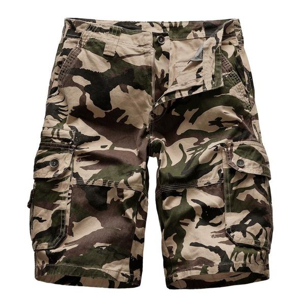 

camouflage camo cargo shorts men 2020 summer casual shorts male loose work man short pants plus size, White;black