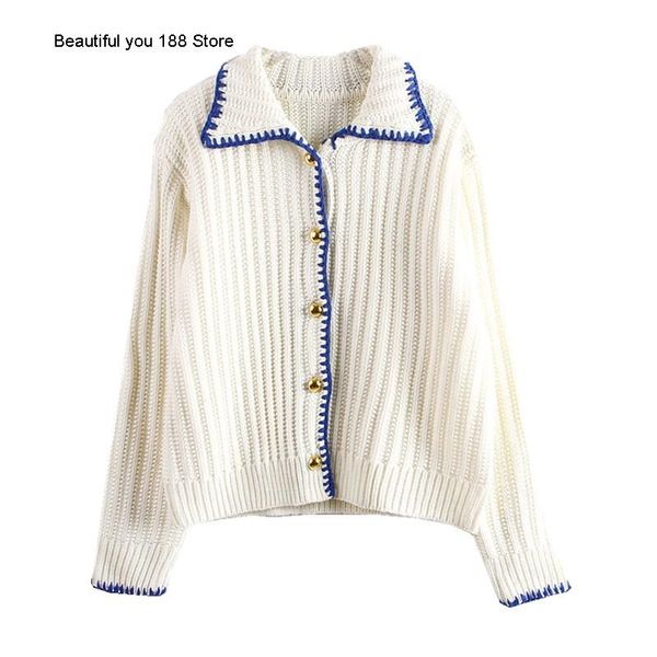 

new fashion of autumn / winter 2020 women's long sleeve slim sweater, White