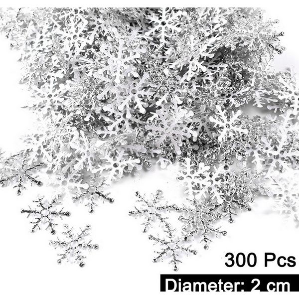 

300pc lot white snowflake sticker decoration glass window kids room christmas wall stickers home decals decoration new year 2020 f wmtegp