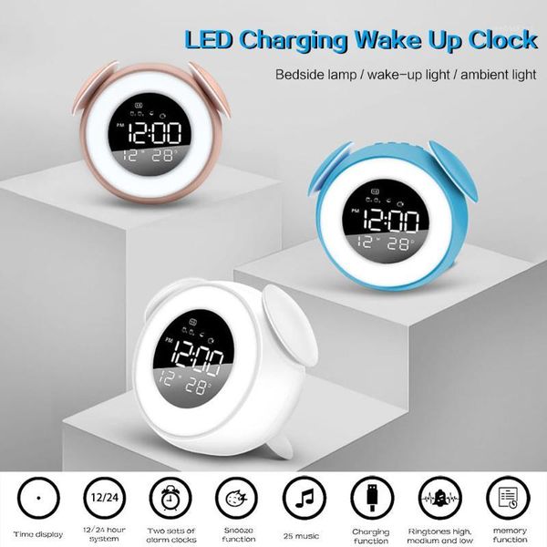 

other clocks & accessories sleeping eye protection touch control shape office bedside wake lamp night light led digital alarm clock home dec