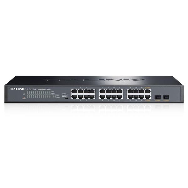 

tp-link tl-sg1226p 24-port gigabit poe switch (2 gigabit sfp fiber port)