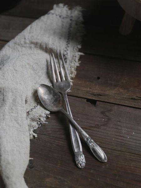 

vintage old forks spoons tableware rustic style pgraphy props