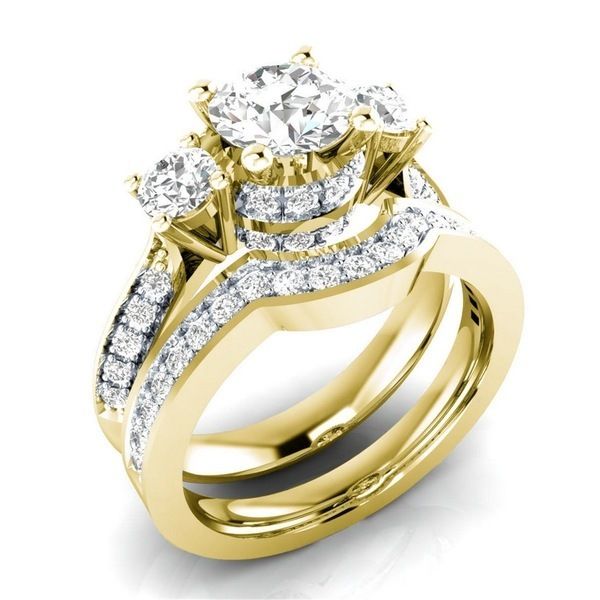 Conjunto de anel de diamante peridoto de ouro 14K para mulheres Anillos De Bizuteria mujer Pedra preciosa bijoux femme Anéis de joias masculinos Y1124