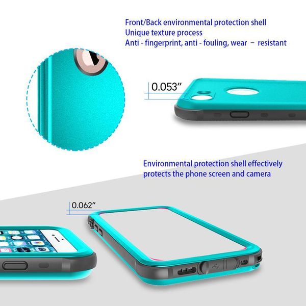 

shellbox original waterproof case for iphone 7 8 plus pc with tpu swimming underwater cover for iphone 6s plus water pr qyltdn