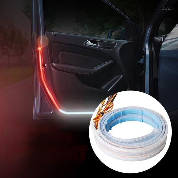 

car door opening warning led lights welcome decor lamp strips anti rear-end collision safety universal car light 2pcs/lot1