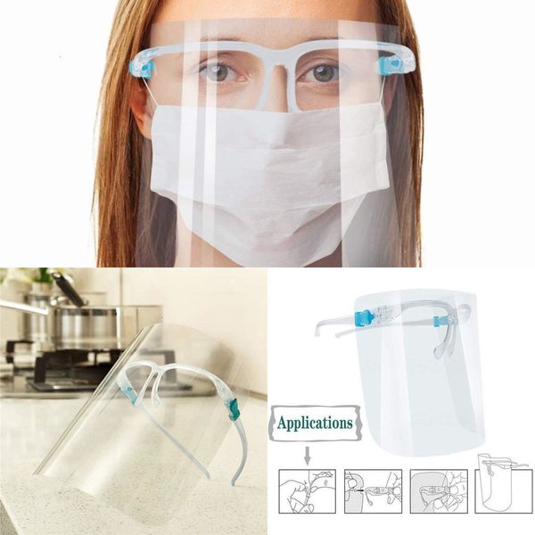 

factorykvkwreusable shield safety faceshield visor face goggle glasses transparent anti-fog layer protect eyes from spla