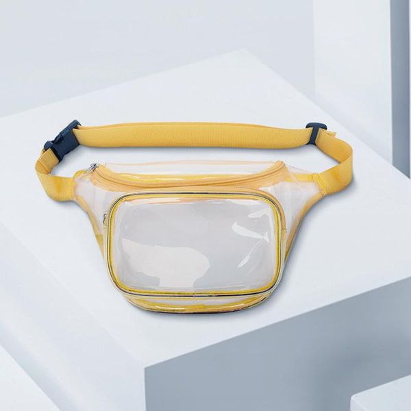 

oluolin fashion waistbag for men women fanny pack running waterproof bags tpu transparent monedero ladies new designer chest bag
