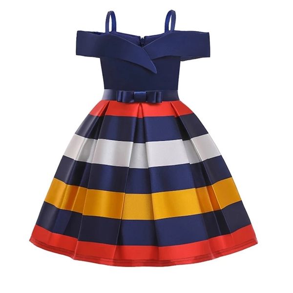 

elegant toddler girls birthday princess dress kids evening party es for wedding children 2 3 4 5 6 7 9 10 year 220308, Red;yellow