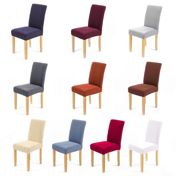

1pcs jacquard plain dining chair cover spandex elastic chair slipcover case stretch cover for wedding l banquet