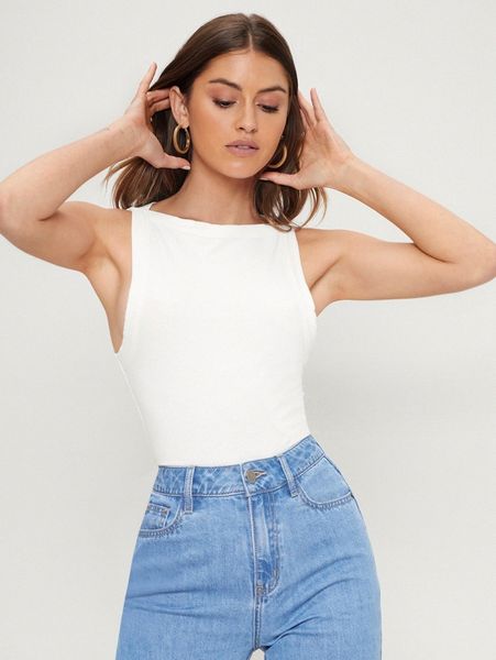 

motf eco recycle polyester slim tank c9qp#, White