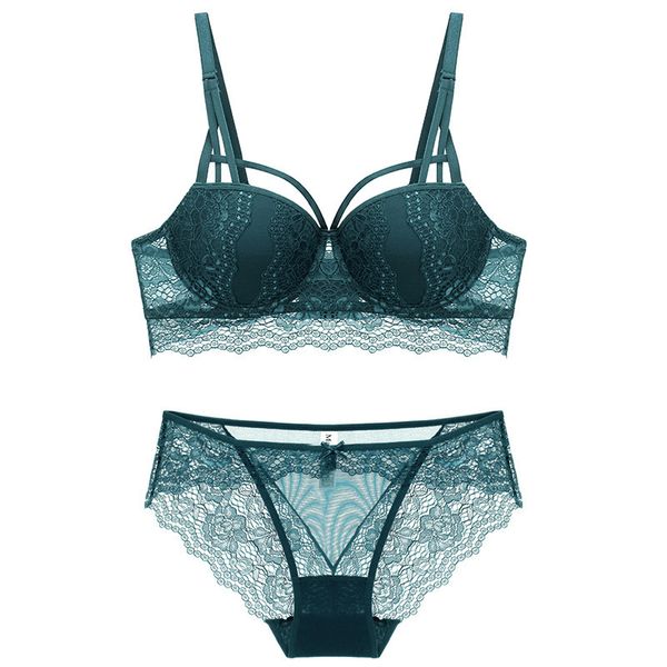 

europe and the united states lace underwear gathered up to support the adjustment of thin and thick bra suit c1211, Black;white