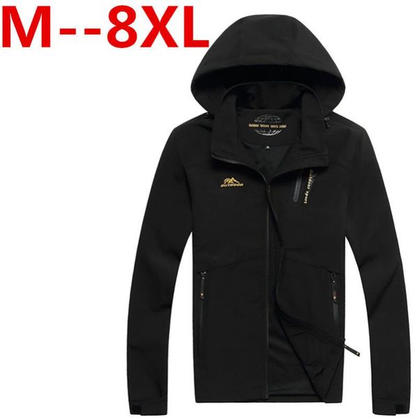 

men's jackets big size 9xl 8xl 7xl 6xl 5xl 4xl waterproof windpoof men spring autumn jacket coats male brand clothing plus, Black;brown