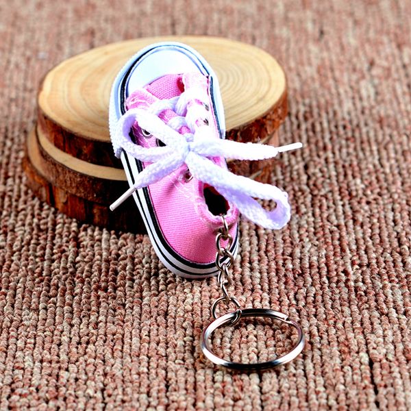 

tennis 30pcs 3d shoe novelty canvas keychain sneaker key chain party jewelry key chains, Slivery;golden