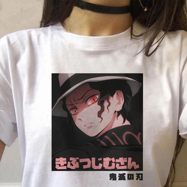 

japanese anime printed women t shirt harajuku cartoon print tee shirts female short sleeve o neck tee funny t shirts, White