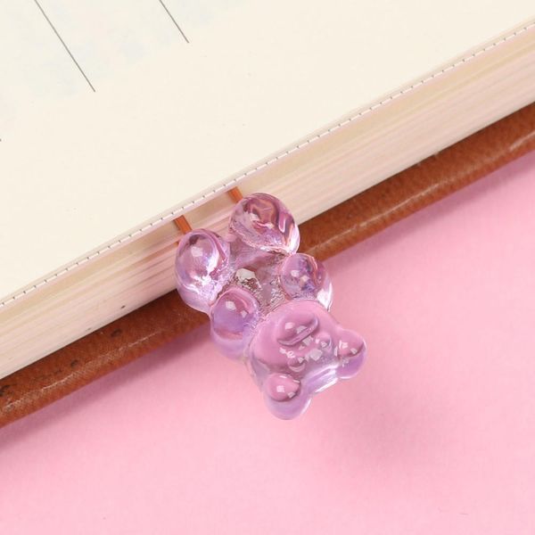 

10шт клип декоративная закладка kawaii rainbow медведь бумаги binder файл клипы держатель школьные офисные канцелярские принадлежности h wmt