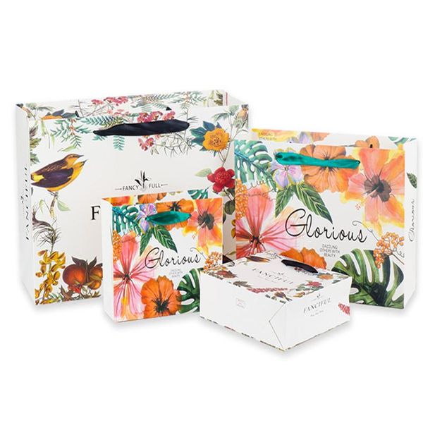 

gift wrap 5pcs paper bag retro forest with handle party baby shower chocolate boxes packagewedding favours candy