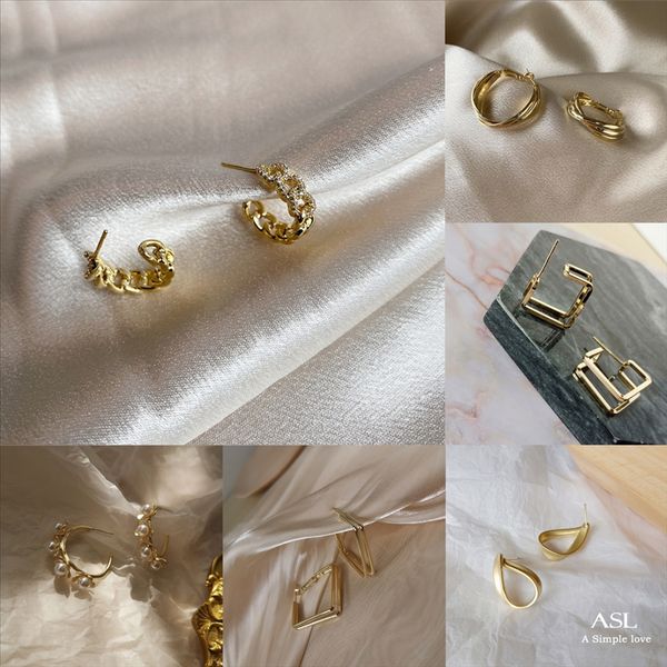 

wum vintage earrings geometric kunlun earring set party women's punk earrings earrings jewelry, Golden