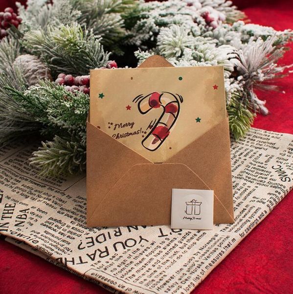 

xinaher 5pcs creative 8.5x11.5cm счастливого рождества складные рождественские рождественские карты для нового года рождественский подарок b