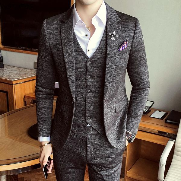 

2021 luxury new arrival autumn formal mens suits wedding groom costume homme slim fit british decent dinner suit grey blue, White;black