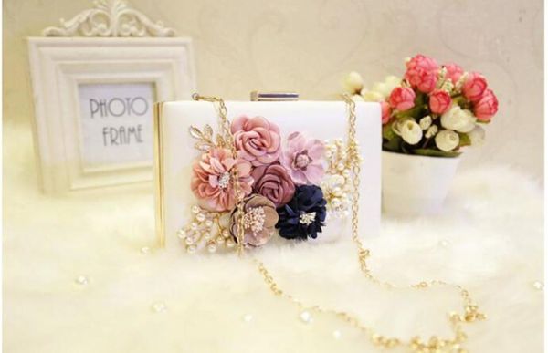 

fashion floral pattern women evening bag brand party banquet glitter bag for ladies wedding clutches handbag shoulder bag chain