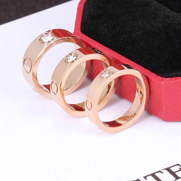 

luxury ring rose gold jewelry designers for lady couple rings size 4 to 6 classic personalized trendy jewelry gift accessories titanium stee, Golden;silver