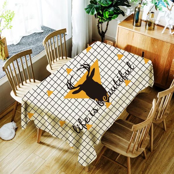 

table cloth tropical plants printing tablecloth plaid and animal pattern polyester waterproof for wedding party cover