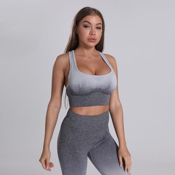 

gym clothing lantech sports bra yoga sportswear push up clothes squat training women fitness seamless workout activewear, White;black