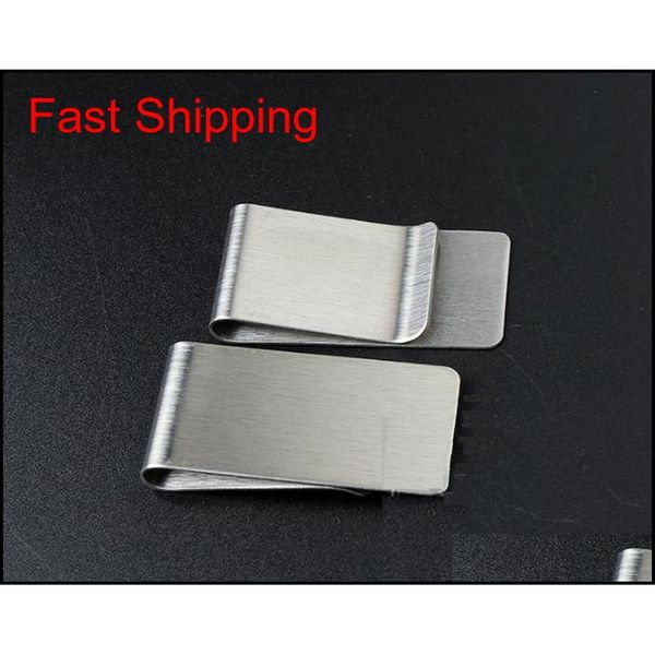 

slim money wallet clip clamp card stainless steel holder cr qylsdu bdehome, Silver