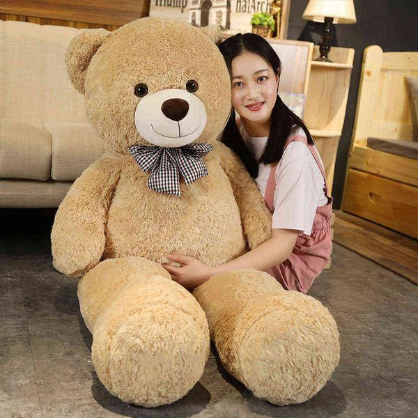 

100/120cm lovely five colors big teddy bear plush toy stuffed coat birthday gift for kid aa220314