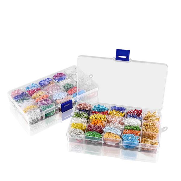 

9000pcs jewelry making sets lobster clasp jump rings abs pearl beads earring hooks crystal for diy jewelry making suppl bbytuf