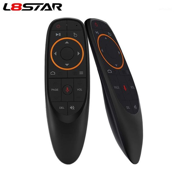 

remote controlers l8star g10s air mouse 2.4g voice control usb receiver gyro sensing wireless smart areo for android tv box projector1