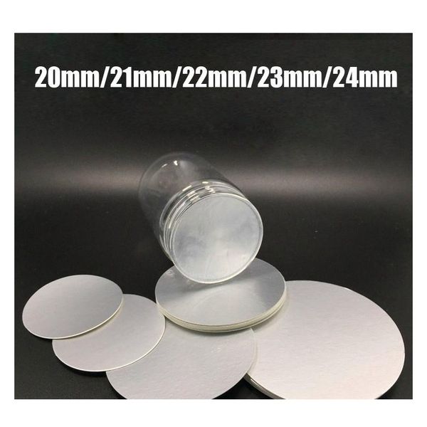 

200pcs 20mm/21mm/22mm/23mm/24mm aluminum foil seals, medical grade aluminum foil gasket/pads for pet/pe/pp/ps/pvc/hdpe/glass/acrylic 5tn1r
