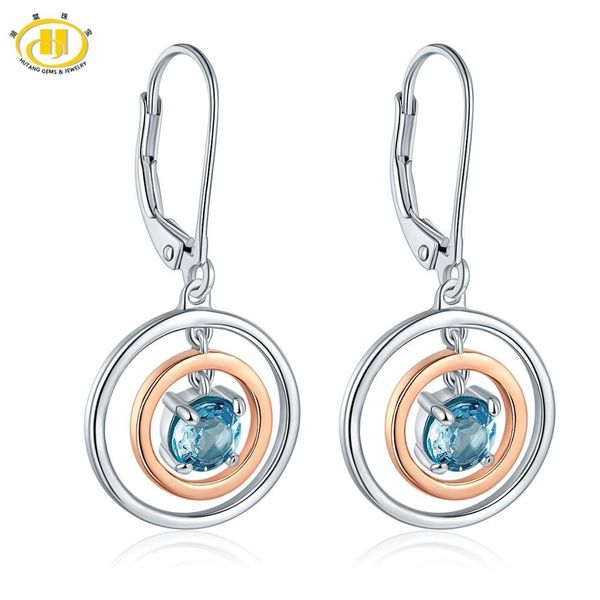 

natural blue z 925 sterling silver clip earring rose gold plated elegant earring women favorite earring style party gifts 200923
