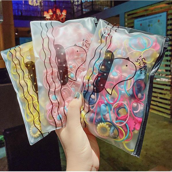 

hair accessories 20/15 pcs/pack nylon elastic bands for girls flower princess headwear ponytail holder scrunchie rubber rope