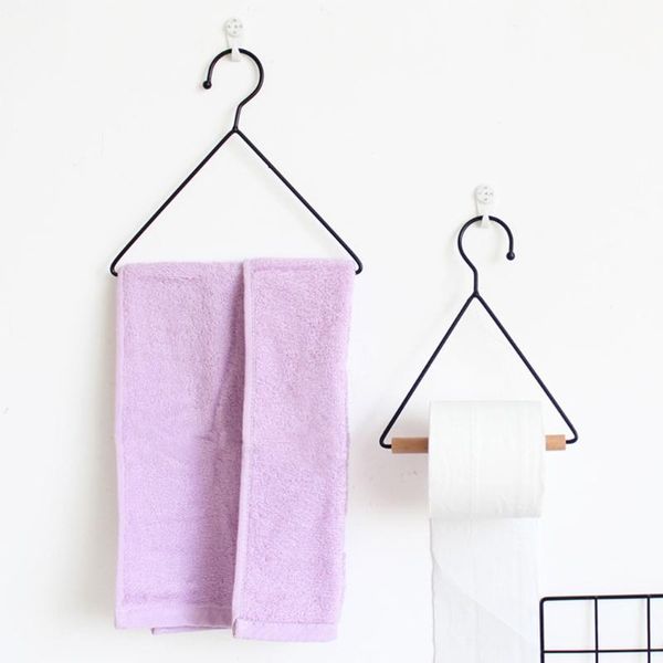 

wrought iron wooden tripod tissue holder wall hanging kitchen paper roll storage