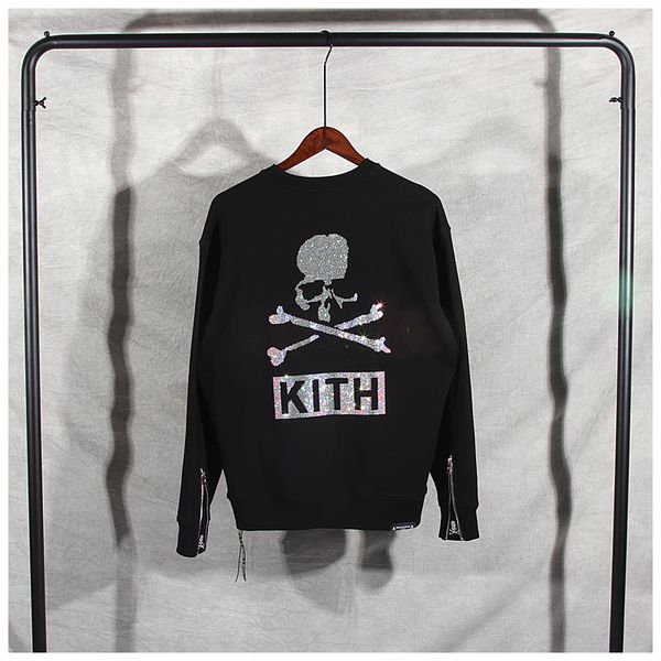 

2021 japanese style high street new autumn mmj diamond skull letter long sleeve hoodie trendy sweatshirt for men and women qmxr, Black