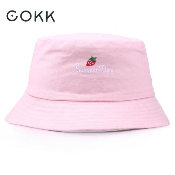 

cokk женщины повседневная клубничная печатная шляпа шляпа летний складной пляж солнцезащитный крем широкий брайм плоский топ солнечная шляпа, Blue;gray