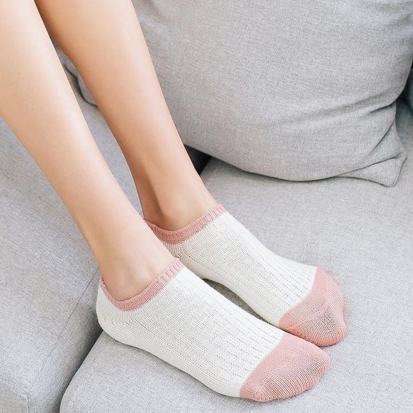 

boat socks women's cotton shallow socks college korean spring and summer thin socks solid color anti-slip japanese bubb bbyuat, Black