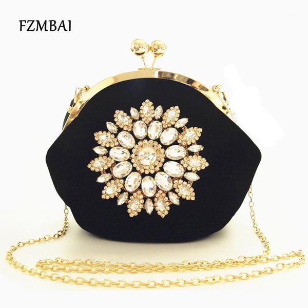

evening bags fzmbai exquisite rhinestone decor retro women handbags wedding ceremony velvet clutch vintage bags1