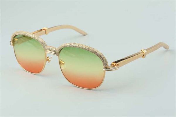 

selling quality stainless steel ordinary lens sunglasses, high-end diamonds eyebrow frame 1116728-a size: 60-18-140mm, White;black